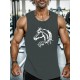 SURFING Silhouette Print Men's Crew Neck Sleeveless T-shirt, Hiking Tank Top, Casual Comfy Breathable Top For Summer, Outdoor Sports SURFING Silhouette Print Men's Crew Neck Sleeveless T-shirt, Hiking Tank Top, Casual Comfy Breathable Top For Summer, Outdoor Sports