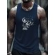 Men'S Dandelion Musical Notes Graphic Tank Top, Quick Dry Mesh Polyester Sports Shirt, Crew Neck, Regular Fit, Geometric Pattern, Slight Stretch, with Knit Fabric for Summer Wear Men'S Dandelion Musical Notes Graphic Tank Top, Quick Dry Mesh Polyester Sports Shirt, Crew Neck, Regular Fit, Geometric Pattern, Slight Stretch, with Knit Fabric for Summer Wear