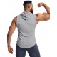Men'S Vest Quick-Drying Sports Sleeveless Fitness Wear Basketball Vest Mesh Hooded with Drawstring Men'S Vest Quick-Drying Sports Sleeveless Fitness Wear Basketball Vest Mesh Hooded with Drawstring