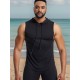 Men'S Vest Quick-Drying Sports Sleeveless Fitness Wear Basketball Vest Mesh Hooded with Drawstring Men'S Vest Quick-Drying Sports Sleeveless Fitness Wear Basketball Vest Mesh Hooded with Drawstring