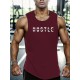 Hustle Print Men's Pullover Round Neck Hoodies With Kangaroo Pocket Long Sleeve Hooded Sweatshirt Loose Casual Top For Autumn Winter Men's Clothing As Gifts Hustle Print Men's Pullover Round Neck Hoodies With Kangaroo Pocket Long Sleeve Hooded Sweatshirt Loose Casual Top For Autumn Winter Men's Clothing As Gifts