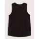 Men'S Casual Crew Neck Tank Top, Polyester Knit Fabric, Regular Fit, Geometric Pattern, with Slight Stretch, for Summer Adult Sleeveless Shirt Men'S Casual Crew Neck Tank Top, Polyester Knit Fabric, Regular Fit, Geometric Pattern, with Slight Stretch, for Summer Adult Sleeveless Shirt