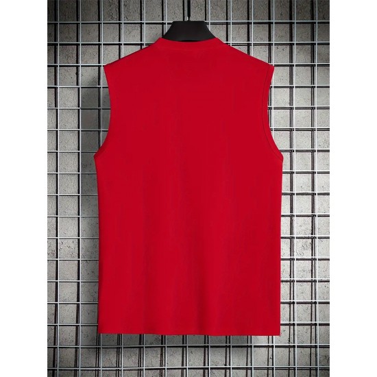 Men's Summer Fashion Tank Top - Casual Round Neck, Stretchy Polyester & Spandex Blend, Breathable Sleeveless Shirt with Trendy Paris Print, Perfect for Gym & Sports, Non-Transparent Men's Summer Fashion Tank Top - Casual Round Neck, Stretchy Polyester & Spandex Blend, Breathable Sleeveless Shirt with Trendy Paris Print, Perfect for Gym & Sports, Non-Transparent