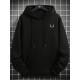 Plus Size Casual Hoodie with Geometric Wheat Ear Print, Polyester 100%, Hooded with Slight Stretch, Regular Fit Knit Fabric, 220gsm - Fake Pocket & Drawstring Detail Plus Size Casual Hoodie with Geometric Wheat Ear Print, Polyester 100%, Hooded with Slight Stretch, Regular Fit Knit Fabric, 220gsm - Fake Pocket & Drawstring Detail