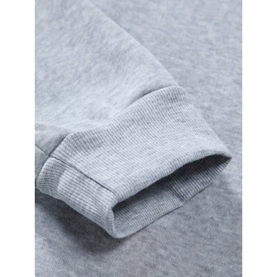 Plus Size Casual Hoodie with Geometric Wheat Ear Print, Polyester 100%, Hooded with Slight Stretch, Regular Fit Knit Fabric, 220gsm - Fake Pocket & Drawstring Detail Plus Size Casual Hoodie with Geometric Wheat Ear Print, Polyester 100%, Hooded with Slight Stretch, Regular Fit Knit Fabric, 220gsm - Fake Pocket & Drawstring Detail