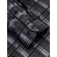 Plus Size Formal Men'S Dress Black Grey Checks Plaids Button Up Dress Shirt, Mature Elegant Top For Wedding/business/dating Plus Size Formal Men'S Dress Black Grey Checks Plaids Button Up Dress Shirt, Mature Elegant Top For Wedding/business/dating