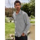 Men'S Long Sleeve Casual Button-Down Shirt - Solid Color, Non-Stretch Knit Fabric, Regular Fit, Wrinkle Free Polyester Shirt for Adult Men - Spring/Fall Basics with Button Details, Plus Size Men'S Long Sleeve Casual Button-Down Shirt - Solid Color, Non-Stretch Knit Fabric, Regular Fit, Wrinkle Free Polyester Shirt for Adult Men - Spring/Fall Basics with Button Details, Plus Size