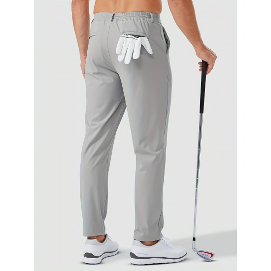 1pc ZUTY Men'S Golf Pants - Solid Color Nylon Sports Style, Skinny Fit, Medium Stretch with 5 Pockets, 4-Way Stretch Fabric, Regular Length, Casual Scene, Suitable for Fall/Winter, Ideal for Golf, Workout, and Athletic Activities 1pc ZUTY Men'S Golf Pants - Solid Color Nylon Sports Style, Skinny Fit, Medium Stretch with 5 Pockets, 4-Way Stretch Fabric, Regular Length, Casual Scene, Suitable for Fall/Winter, Ideal for Golf, Workout, and Athletic Activities