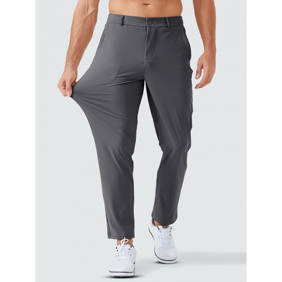 1pc ZUTY Men'S Golf Pants - Solid Color Nylon Sports Style, Skinny Fit, Medium Stretch with 5 Pockets, 4-Way Stretch Fabric, Regular Length, Casual Scene, Suitable for Fall/Winter, Ideal for Golf, Workout, and Athletic Activities 1pc ZUTY Men'S Golf Pants - Solid Color Nylon Sports Style, Skinny Fit, Medium Stretch with 5 Pockets, 4-Way Stretch Fabric, Regular Length, Casual Scene, Suitable for Fall/Winter, Ideal for Golf, Workout, and Athletic Activities