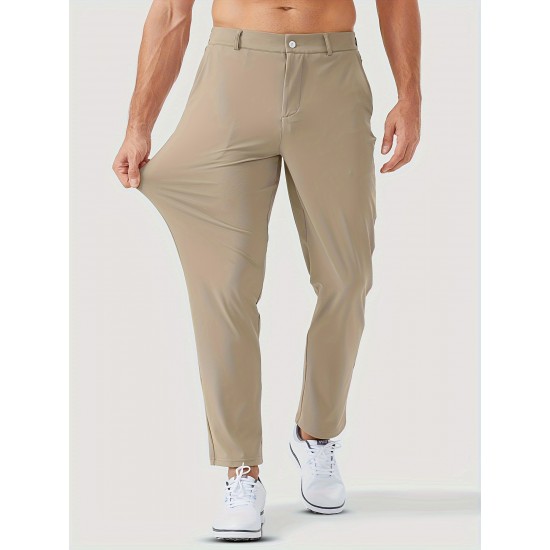 1pc ZUTY Men'S Golf Pants - Solid Color Nylon Sports Style, Skinny Fit, Medium Stretch with 5 Pockets, 4-Way Stretch Fabric, Regular Length, Casual Scene, Suitable for Fall/Winter, Ideal for Golf, Workout, and Athletic Activities 1pc ZUTY Men'S Golf Pants - Solid Color Nylon Sports Style, Skinny Fit, Medium Stretch with 5 Pockets, 4-Way Stretch Fabric, Regular Length, Casual Scene, Suitable for Fall/Winter, Ideal for Golf, Workout, and Athletic Activities