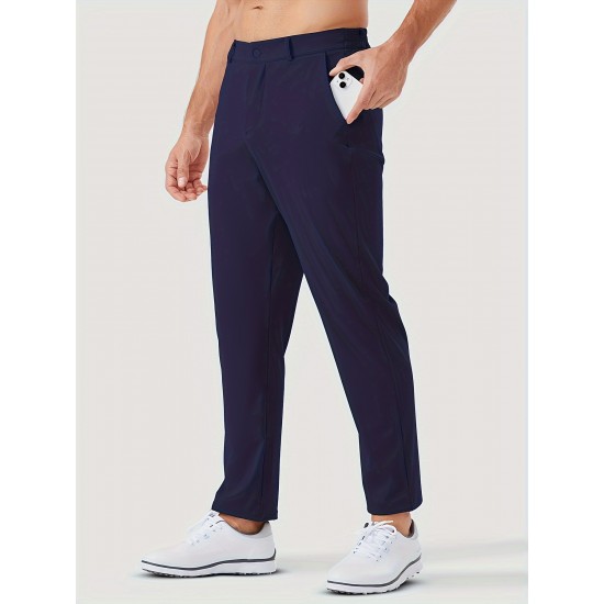 1pc ZUTY Men'S Golf Pants - Solid Color Nylon Sports Style, Skinny Fit, Medium Stretch with 5 Pockets, 4-Way Stretch Fabric, Regular Length, Casual Scene, Suitable for Fall/Winter, Ideal for Golf, Workout, and Athletic Activities 1pc ZUTY Men'S Golf Pants - Solid Color Nylon Sports Style, Skinny Fit, Medium Stretch with 5 Pockets, 4-Way Stretch Fabric, Regular Length, Casual Scene, Suitable for Fall/Winter, Ideal for Golf, Workout, and Athletic Activities