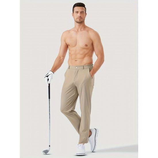 1pc ZUTY Men'S Golf Pants - Solid Color Nylon Sports Style, Skinny Fit, Medium Stretch with 5 Pockets, 4-Way Stretch Fabric, Regular Length, Casual Scene, Suitable for Fall/Winter, Ideal for Golf, Workout, and Athletic Activities 1pc ZUTY Men'S Golf Pants - Solid Color Nylon Sports Style, Skinny Fit, Medium Stretch with 5 Pockets, 4-Way Stretch Fabric, Regular Length, Casual Scene, Suitable for Fall/Winter, Ideal for Golf, Workout, and Athletic Activities