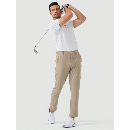 1pc ZUTY Men'S Golf Pants - Solid Color Nylon Sports Style, Skinny Fit, Medium Stretch with 5 Pockets, 4-Way Stretch Fabric, Regular Length, Casual Scene, Suitable for Fall/Winter, Ideal for Golf, Workout, and Athletic Activities 1pc ZUTY Men'S Golf Pants - Solid Color Nylon Sports Style, Skinny Fit, Medium Stretch with 5 Pockets, 4-Way Stretch Fabric, Regular Length, Casual Scene, Suitable for Fall/Winter, Ideal for Golf, Workout, and Athletic Activities